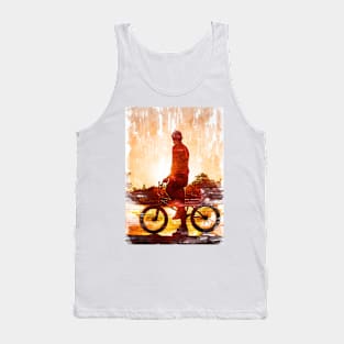 Cool BMX Sunset Silhouette. For BMX lovers. Tank Top